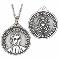 Founder's Antiqued Silver Plated Medal on Chain - (Pack of 2)