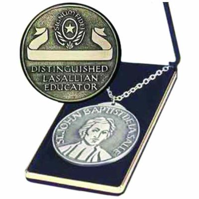 Founder s Saint John Baptist De LaSalle 3in. Medal (Educator/Chain) -  - 986-CH-EDU