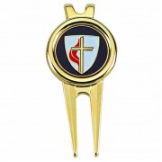 Golf Heavy Duty Divet Repair Tool with Methodist Cross Emblem Golf Heavy Duty Divet Repair Tool with Methodist Cross Emblem