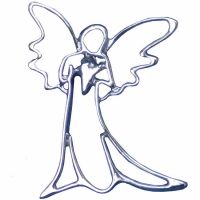 Guardian Angel Silver Plated Lapel Pin 1/4in. Post and Clutch Back 2Pk