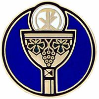 Holy Eucharist Gold Plated & Enameled Lapel Pin - (Pack of 2)