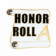 Honor Roll A Black/White Enamel Lapel Pin 1/4in. Post/Clutch Back 2Pk