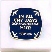 In All Thy Ways Acknowledge Him Paperweight 2x2in. Marble - 2Pk