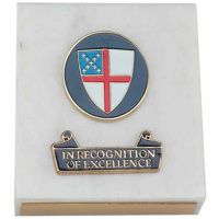 In Recognition of Excellence Episcopal Shield Plaque - (Pack of 2)