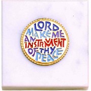 2 Pack -Instrument of Thy Peace Paperweight 2x2in. Carerra Marble Base 2 Pack -Instrument of Thy Peace Paperweight 2x2in. Carerra Marble Base