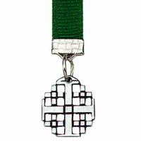 Jerusalem Cross Pewter Bookmark with Ribbon - (Pack of 2)