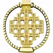 Jerusalem Cross Solid Polished Bronze Door Knocker