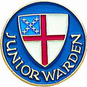 Junior Warden Gold Plated & Enameled Lapel Pin - (Pack of 2)