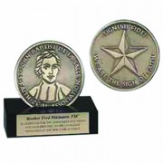 LaSallian 4 inch Pewter Medallion on Stand