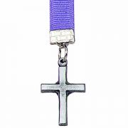 Latin Pewter Cross Bookmark with Ribbon - (Pack of 2)