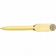 Luther Rose Letter Opener, Antiqued Nickel Plating Over Bronze Luther Rose Letter Opener, Antiqued Nickel Plating Over Bronze