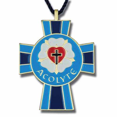 Luther Seal Acolyte Bronze with Enameled Colors Pendant - (Pack of 2) -  - 498