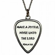2 Pack -Make A Joyful Noise Guitar Pick Pendant w/Chain 2 Pack -Make A Joyful Noise Guitar Pick Pendant w/Chain