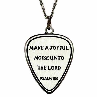 Make A Joyful Noise Guitar Pick Pendant w/Chain - (Pack of 2) -  - P-174