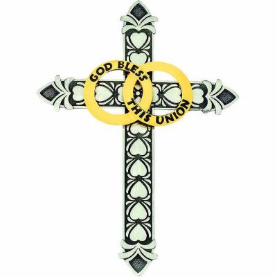 Marriage Wall Pewter Cross God Bless This Union -  - 302