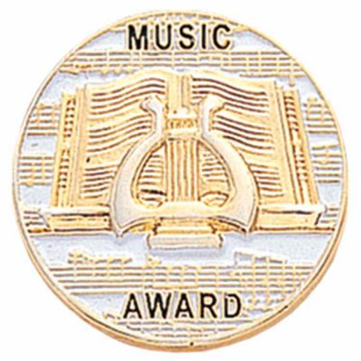 Music Award Gold Plated & Enameled Pin - (Pack of 2) -  - TBR473C