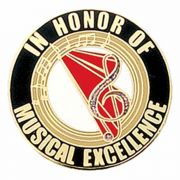 Musical Excellence Gold Plated & Enameled Lapel Pin - (Pack of 2)