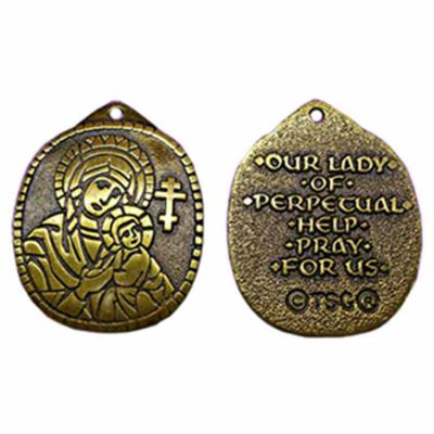 Our Lady Of Perpetual Help Necklace Medal w/Chain - (Pack of 2) -  - 1045