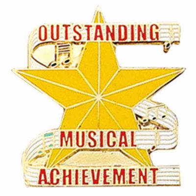 Outstanding Musical Achievement Gold Plated & Enameled Pin - 2Pk -  - TBR577C