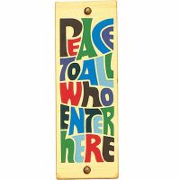 Peace To All Who Enter Here House Blessing Wall Plaque 4-1/4in. - 2Pk