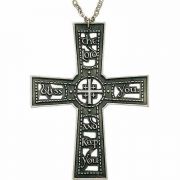 Pectoral Cross of Blessing Wall Openwork Pewter Plaque