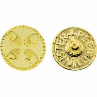 Peer Minister Gold Plated Lapel Pin 1/4in. Post and Clutch Back - 2Pk