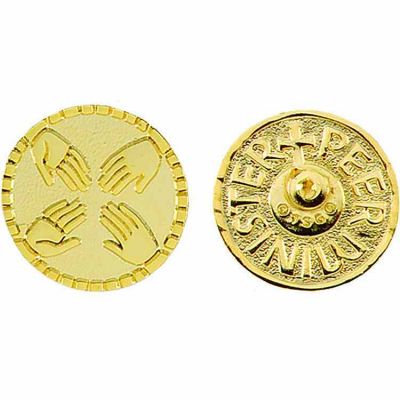 Peer Minister Gold Plated Lapel Pin 1/4in. Post and Clutch Back - 2Pk -  - B-54-Q