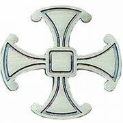 Pewter Canterbury Cross Lapel Pin 1/4in. Post & Clutch Back - 2Pk