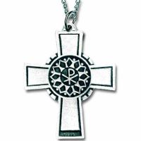 Pewter Christian Community Cross Necklace w/Chain - (Pack of 2)