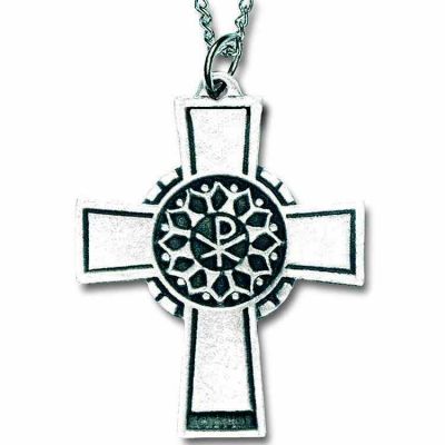 Pewter Christian Community Cross Necklace w/Chain - (Pack of 2) -  - P-143