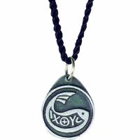 Pewter Fish Pendant on 33 inch Cord - (Pack of 2)