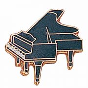 Piano Instrument Black & White Keys Lapel Pin - (Pack of 2)
