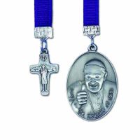 Pope Francis Medal & Cross Bookmark with Purple Ribbon - 2Pk