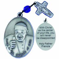 Pope Francis Two Sided Pewter Plated Pocket Prayer - (Pack of 2)