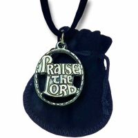 Praise the Lord Pewter Pendant on a Black Suede Cord - (Pack of 2)