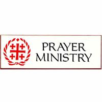 Prayer Ministry Church Badge Large, Easy to Read, w/Bar Pin (2 Pack)