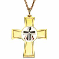 Presbyterian 1-1/2in. Gold Plated Cross Pendant w/Color Enamel - 2Pk
