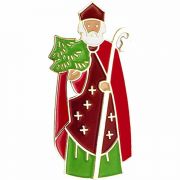 Saint Nicholas Gold Plated & Enameled Lapel Pin - (Pack of 2)