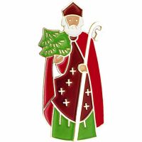 Saint Nicholas Gold Plated & Enameled Lapel Pin - (Pack of 2)