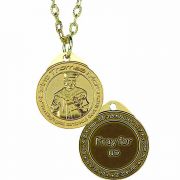 Saint Thomas More Gold Plated Necklace Medal w/Chain - (Pack of 2)