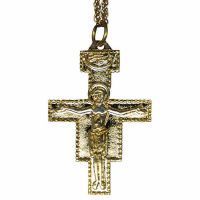 San Damiano Rebuild My Church Cross Necklace w/Chain - (Pack of 2)
