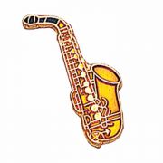 Saxophone Instrument Lapel Pin 1/4in. Post & Clutch Back - 2Pk