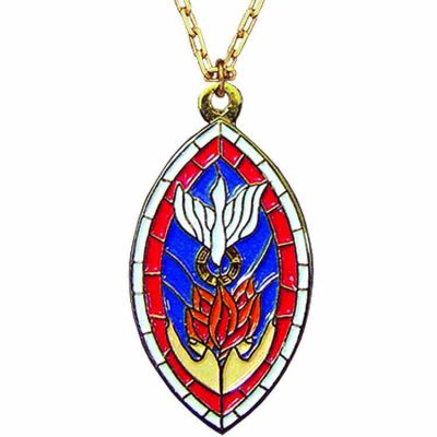 Seal of the Holy Spirit Gold Plated & Enameled Pendant - 2Pk -  - 898