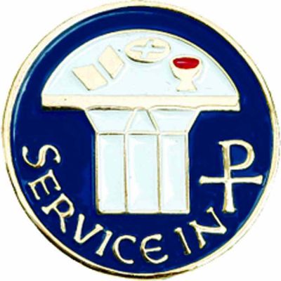 Service in Christ Enameled Lapel Pin 1/4in. Post & Clutch Back 2Pk -  - B-23