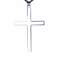 Silver Plated Latin Acolyte Cross Necklace w/Chain