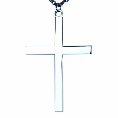 Silver Plated Pectoral Cross Necklace w/Chain -  - 884412