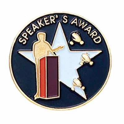 Speakers Award Pin w/Red, Blue, White & Purple Enamel - 2Pk -  - TBR564C