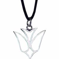 Stainless Steel Descending Dove Necklace Pendant w/Cord