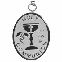 Stainless Steel Holy Communion Pendant w/Chain