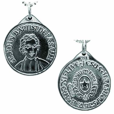 Sterling Silver 1in. Founders Medal with Rhodium Chain -  - 980-S